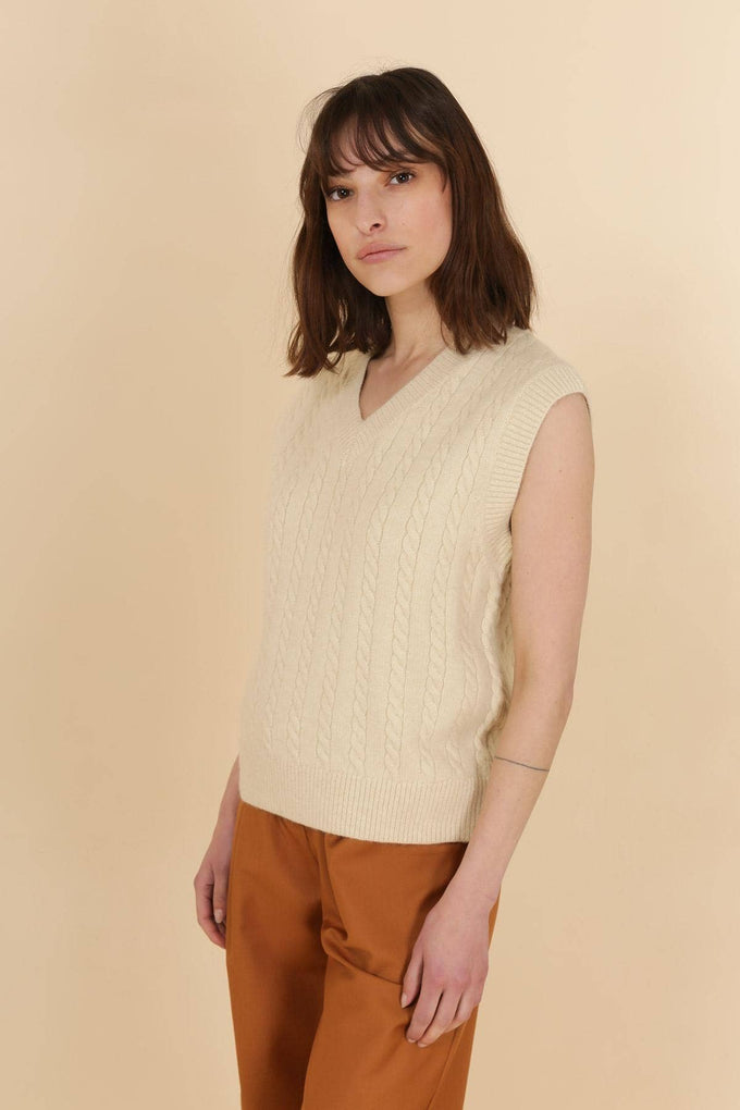 Gilet in maglia a trecce Milano