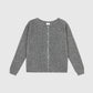 Cardigan reversibile a costine grigio mélange