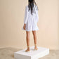 Abito chemisier bianco in cotone stretch