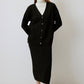 Set cardigan e gonna midi a trecce in maglia nera