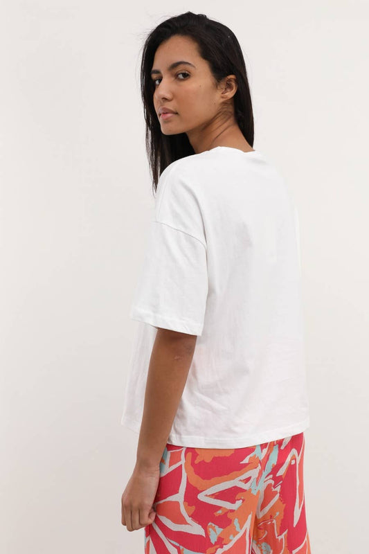 T-shirt Tunis con stampa estiva
