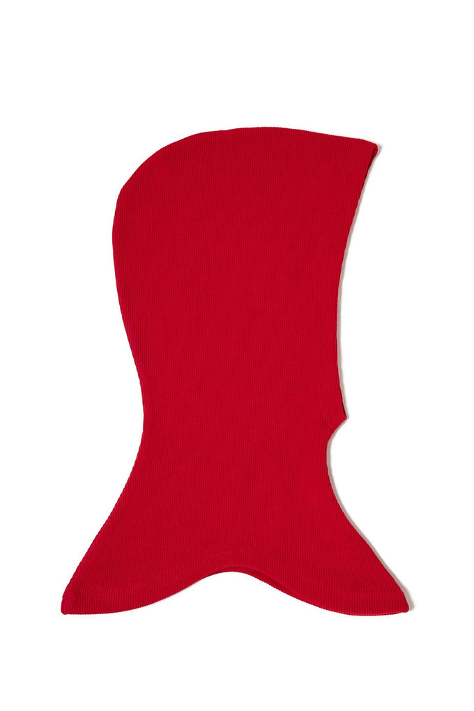Berretto a coste rosso in cotone