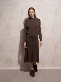 Maglione in maglia girocollo da donna
