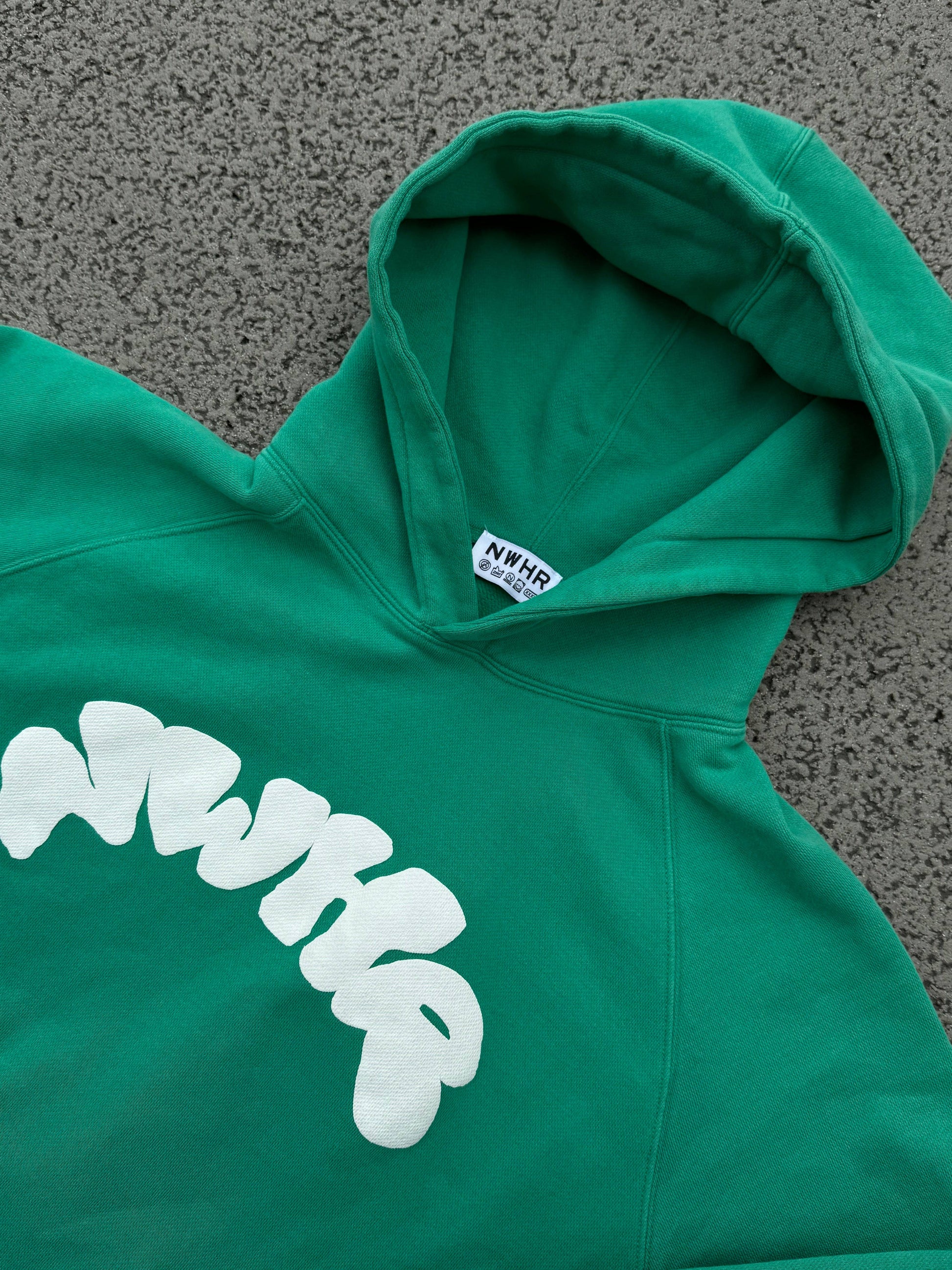 Felpa oversize con cappuccio Verde Bubble NWHR