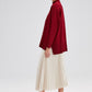 Maglione oversize a collo alto in maglia bordeaux