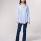 Camicia oversize a righe con bottoni