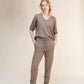 Pantaloni yoga in misto cashmere 3D knit