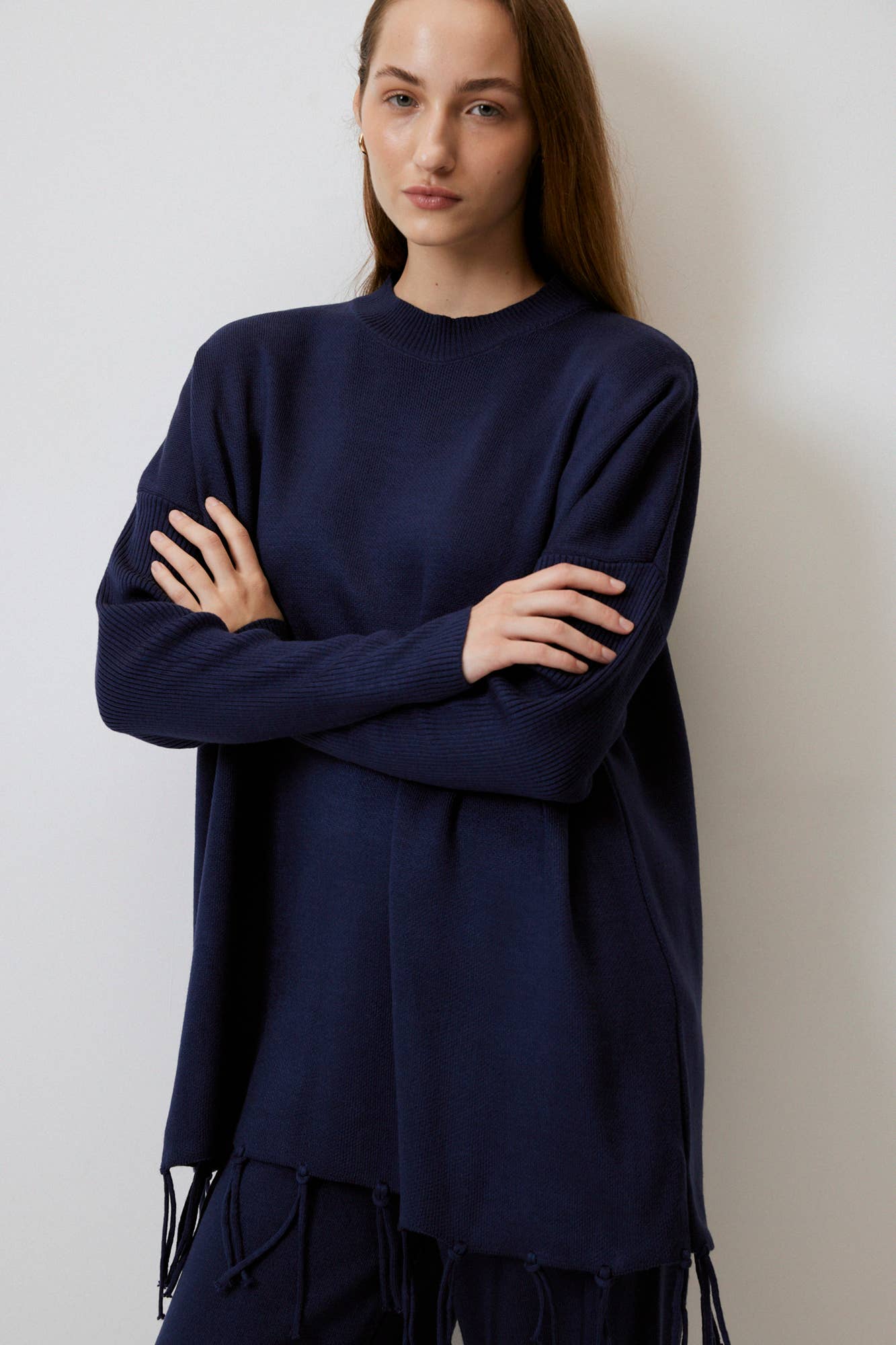 Set maglia e pantaloni con frange