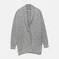 Cardigan lungo in maglia strutturata con collo a scialle