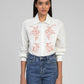 Camicia Selea ecru ricamata