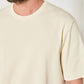 T-shirt a costine oversize in cotone organico con logo ricamato