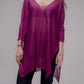 Pullover oversize con scollo a V in maglia 3D