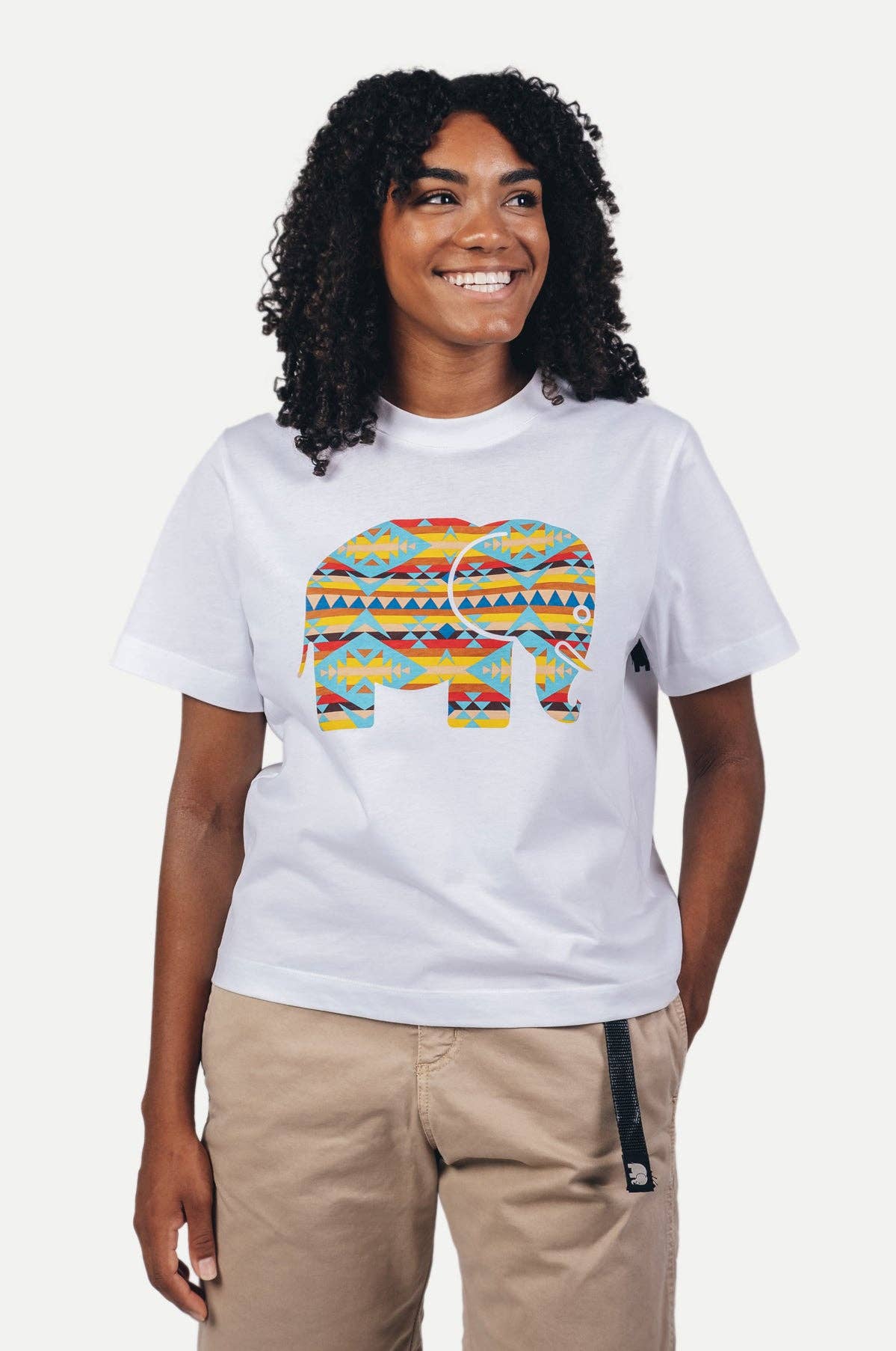 T-shirt donna Navajo in cotone biologico bianca