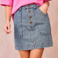 Gonna di jeans Jeannette a taglio dritto con tasche frontali