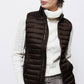 Gilet trapuntato con collo alto