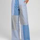 Pantaloni Raissa Blu a Patchwork