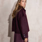 Cappotto corto oversize in misto lana