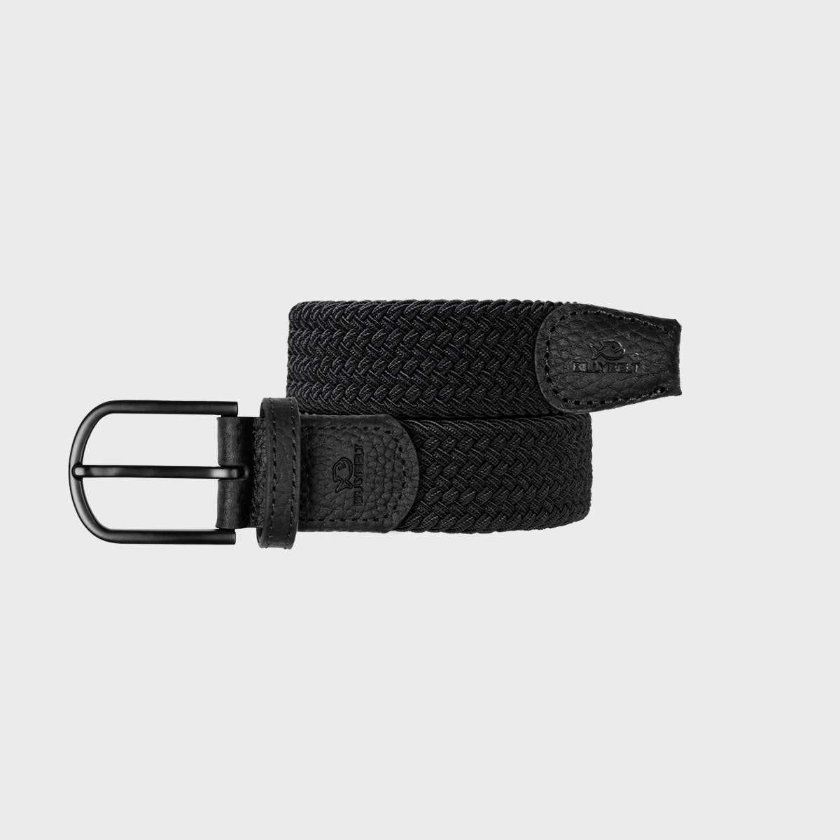 Cintura elastica intrecciata nera regolabile