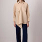 Tunica camicia asimmetrica beige