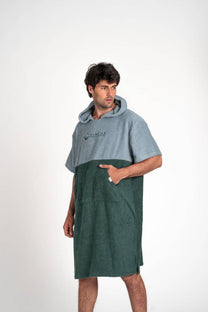 Poncho surf in cotone biologico Sunset Verde
