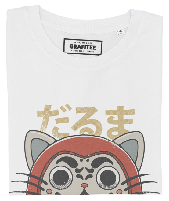 T-shirt Daruma Neko con grafica animalier