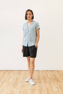 Camicia Innes a maniche corte azzurro cielo
