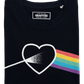 T-shirt unisex Love arcobaleno con stampa grafica