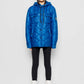 Giacca imbottita Wave con cappuccio blu reale