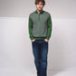 Polo bicolore slim fit con zip in cotone