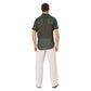 Camicia estiva a maniche corte in cotone kaki