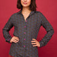 Camicia Donna Nera con Stampa Cupcake