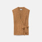 Gilet in maglia strutturata con scollo a V