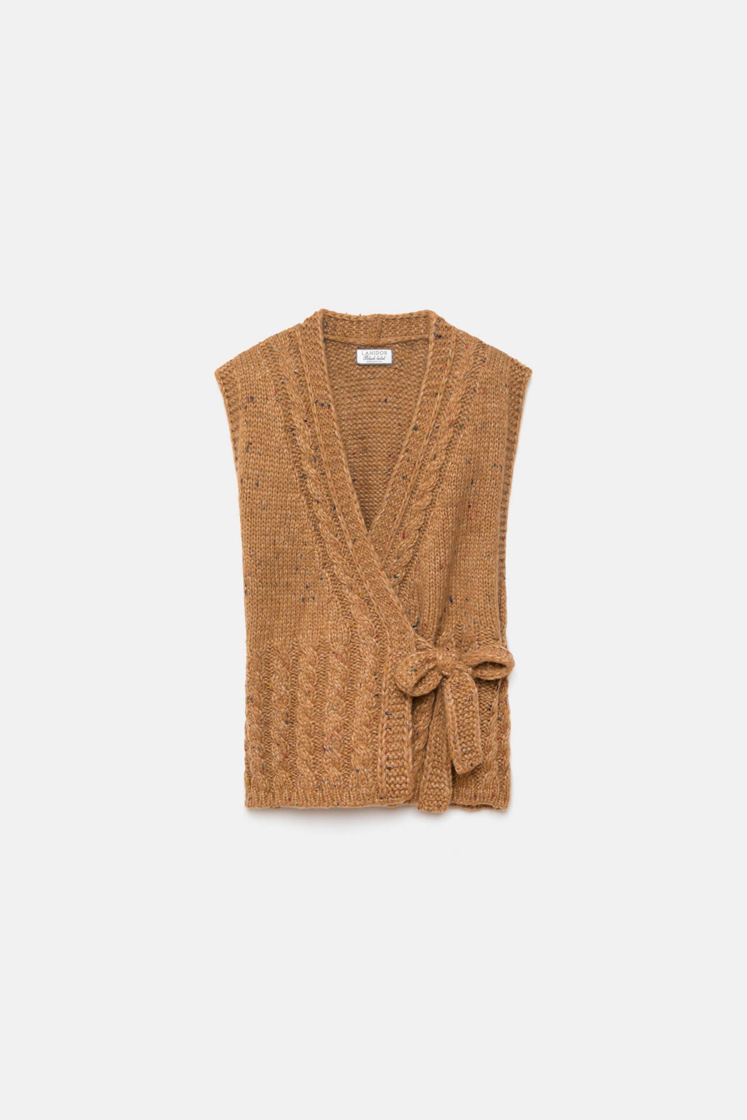 Gilet in maglia strutturata con scollo a V