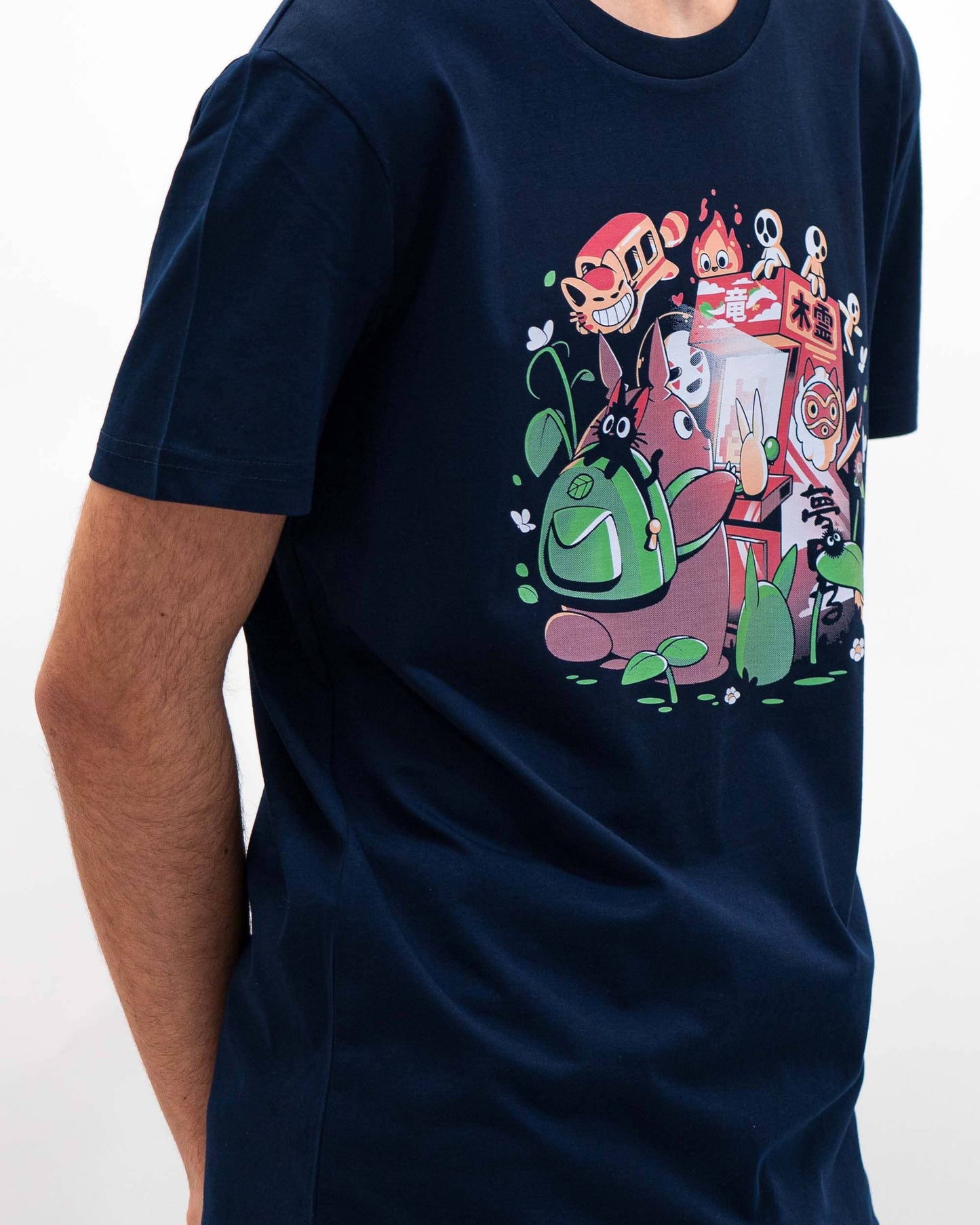 T-shirt unisex in cotone biologico con stampa grafica stile Totoro