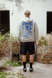 Felpa oversize con zip El Ojo in cotone biologico
