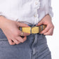 Cintura intrecciata elastica giallo topazio