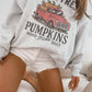 Felpa oversize con stampa zucche vintage