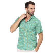 Camicia estiva a maniche corte in voile di cotone