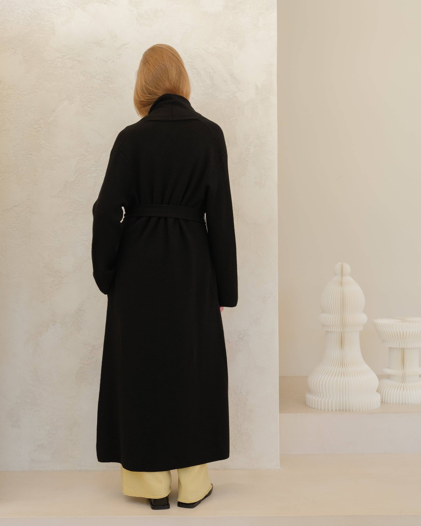 Cappotto maxi in misto cashmere con cintura