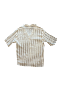 Camicia in lino a righe a maniche corte