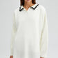 Maglione in maglia con colletto crochet