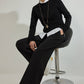 Maglione basic in maglia nero