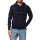 Felpa con cappuccio uomo blu navy in pile