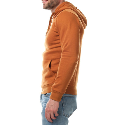 Felpa con cappuccio uomo in pile color beige