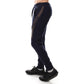 Pantaloni Jogger Uomo in Pile Blu Navy con Tasche Zip