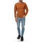 Felpa uomo girocollo beige AVALANCHE