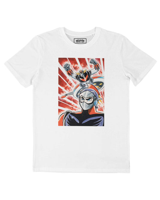 T-shirt unisex con stampa Actarus e Goldrake