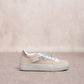 Sneakers glitter oro a contrasto