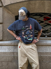 T-shirt oversize Costa da Morte con stampa
