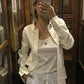 Camicia in lino avorio